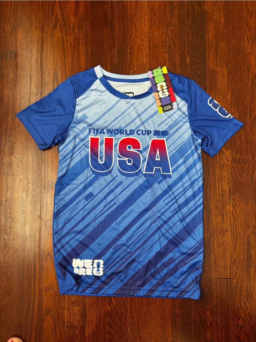 USA Blue Youth Short-Sleeve Jersey Top— World Cup Graphic
